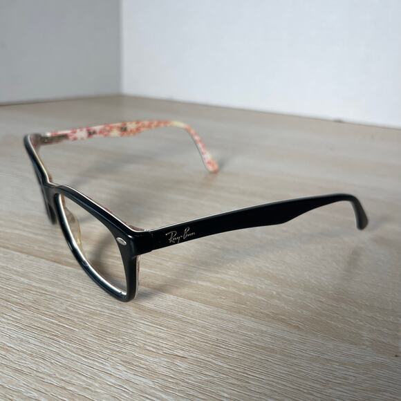 Ray-Ban RB5228 5014 Eyeglasses Black White and Red 55-17-140 Frames Only - Picture 3 of 9